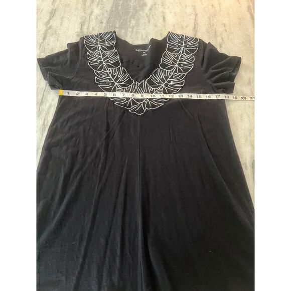 Soft Surroundings Black & White Knit Tunic Top Size Small Casual Classic - Picture 7 of 8